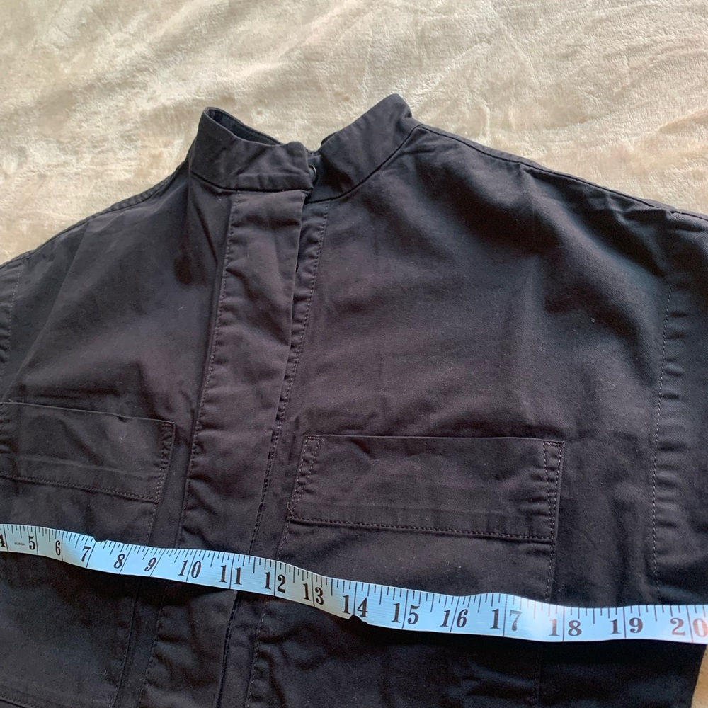 NWT Everlane Black The Easy Workwear Utility shirt Dress Black Organic Cotton - Picture 5 of 9